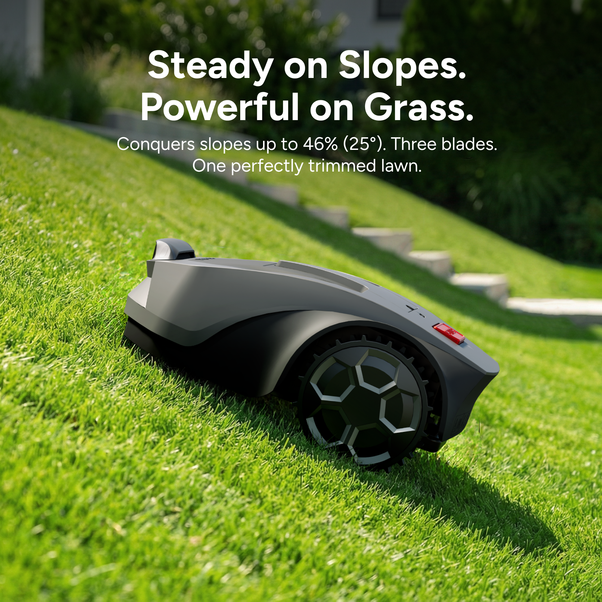 iGarden Robotic Lawn Mower R Series Steady on Slopes