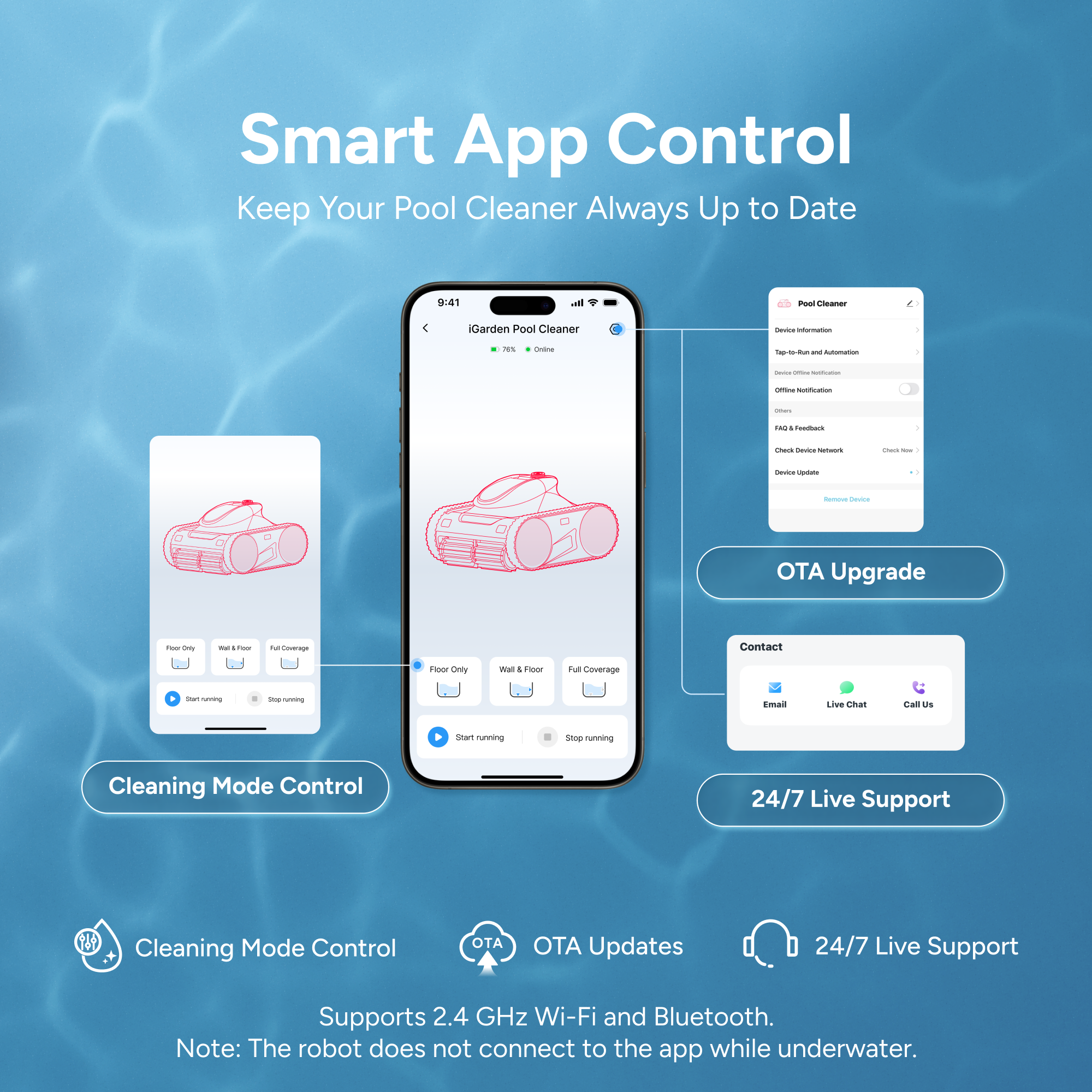 iGarden Pool Cleaner Smart APP Control