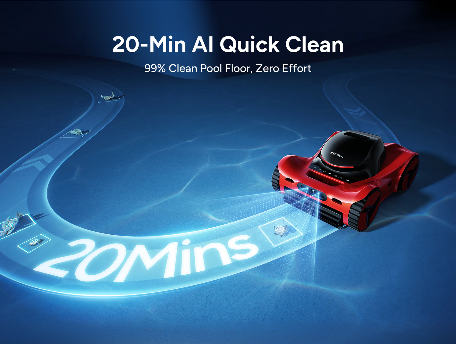 iGarden Robotic Pool Cleaner M1-AI Series